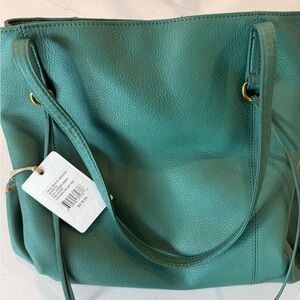 HOBO Sea Green Leather Tote